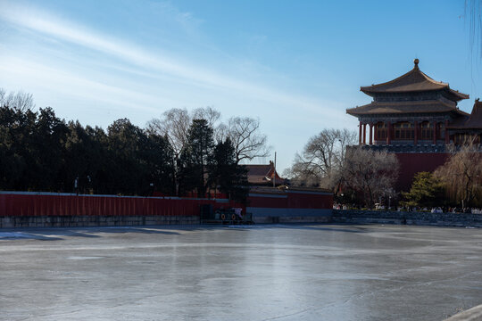 Traditional Chinese architecture detail of Forbidden City Palace Museum in Beijing, China