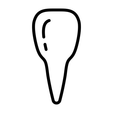 Incisors Icon - Black Outline