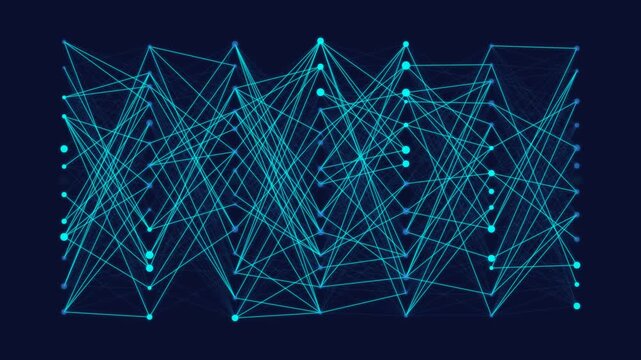 AI neural network activation abstract seamless loop background technology