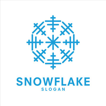 Snowflake Logo Design template Illustration Vector