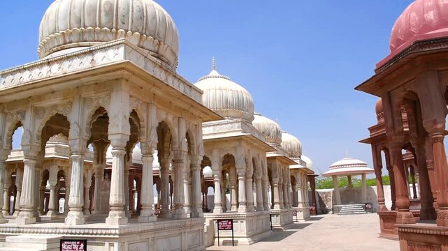 historic royal crematorium and memorial ground Devi Kund Sagar Chhatri at Bikaner Rajasthan
