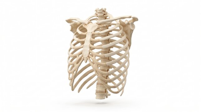 Human rib cage and chest bone anatomy model for medical education