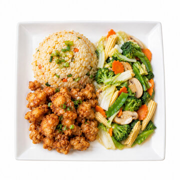 chicken with rice and capcay