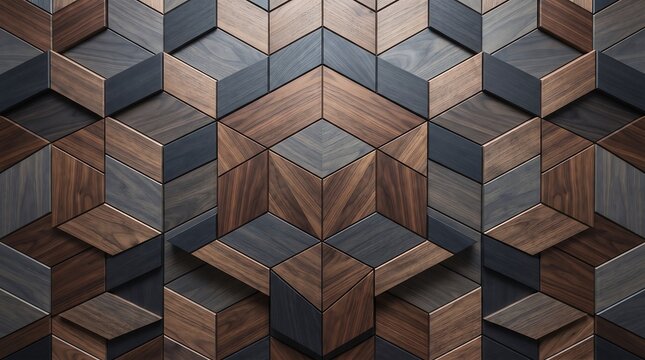 Abstract geometric pattern with 3d grey and pink cubes forming a modern digital structure background design