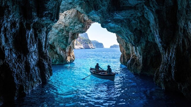 boat in the cave