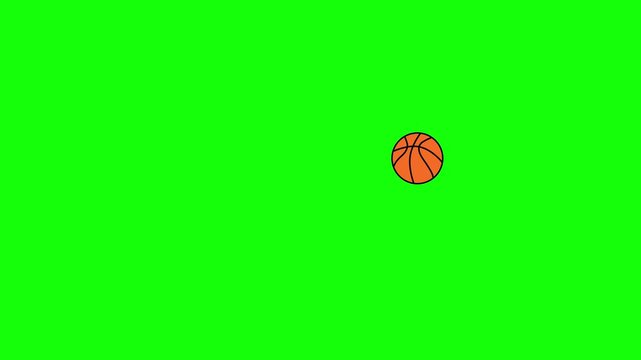 A basketball ball on green screen and animated chromakey background emotion depth frame cartoonish backgrounds colorful scene motion design composition elements illustration gesture