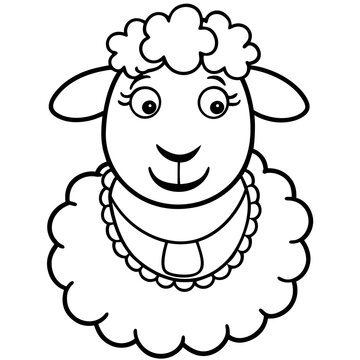 vector illustration of sheep
