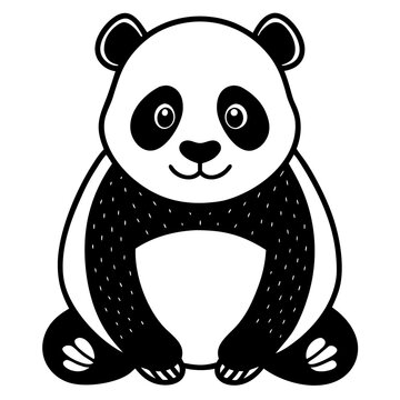 panda bear with a bamboo