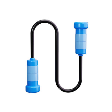 Jump rope 3d render icons