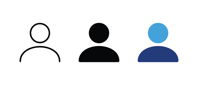 User profile avatar account member person icon set. Vector illustration