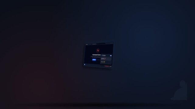 4K Laptop Screen Showing No Internet Connection Error with Wi-Fi Network Panel Popover