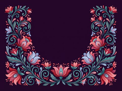 Beautiful floral frame design celebrating the vibrant cultural spirit of national hispanic heritage month traditions