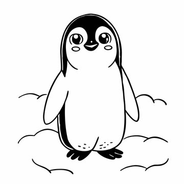 funny cartoon penguin