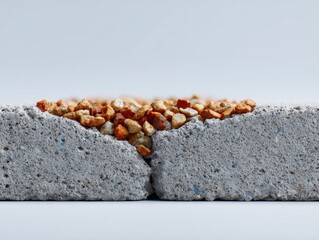 Concrete segregation close-up photography industrial environment abstract texture macro viewpoint © Nutthanon