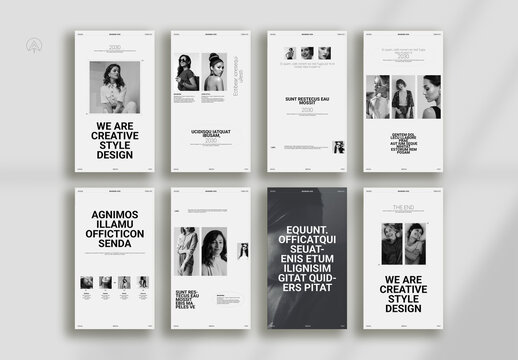 Creative Design Style Social Media Story Post Template