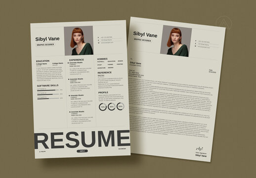 Modern Resume Template Layout