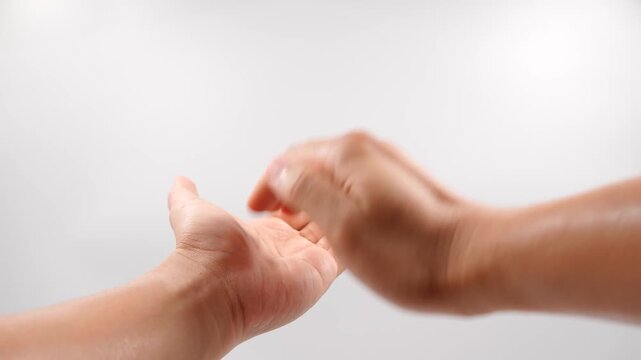 To sign "excuse me" in American Sign Language (ASL), turn your non-dominant hand palm up and brush the fingertips of your dominant bent hand across that palm twice