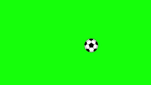 A soccer ball on green screen and with black white background animated chromakey background motion creative gesture figure layers scene backgrounds movement elements illustration cartoonish