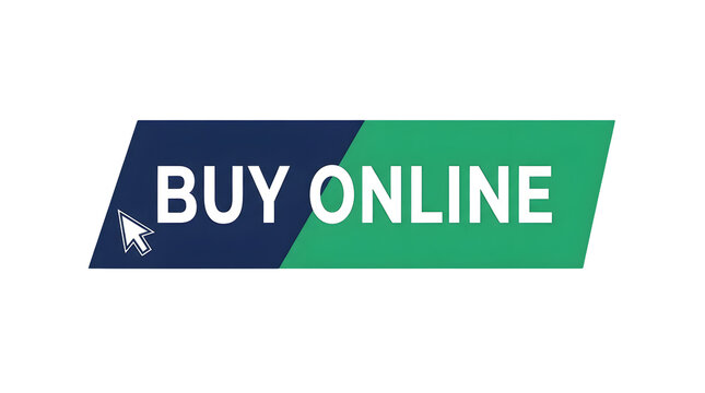 Modern banner promoting online purchase with computer cursor icon