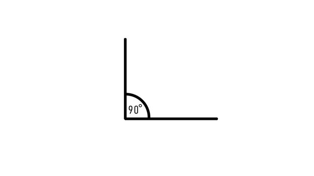Minimalist black right angle symbol isolated on white background simple geometric