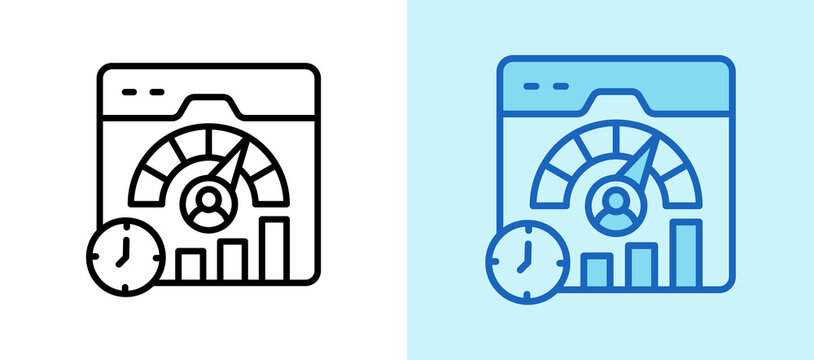 Performance Overview whiteblue icon