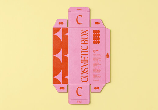 Cosmetic Packaging Dieline Mockup