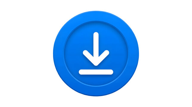Download button on blue circular icon