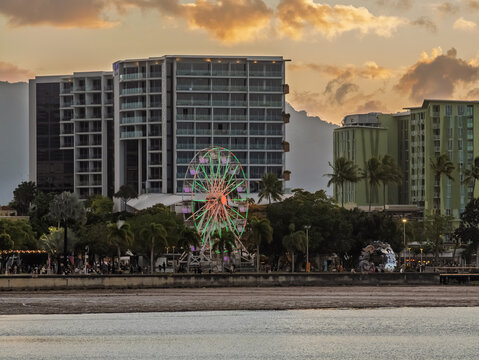 Cairns Ferris Wheel At Sunset