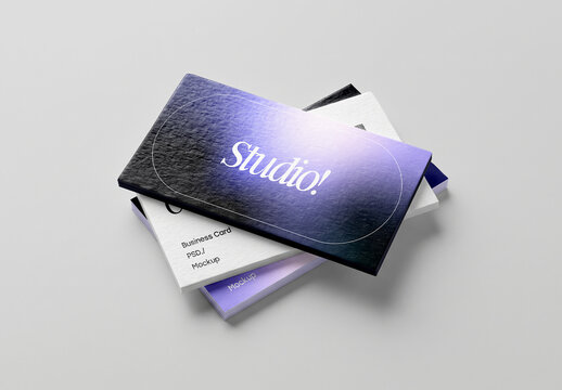 Business Card Stack Mockup