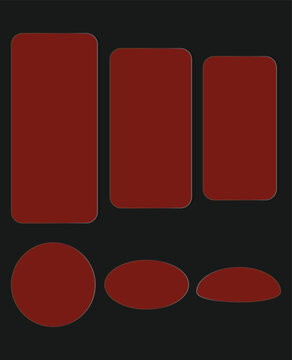 Abstract Glass Shapes Set Collection Elements