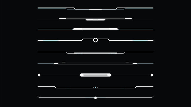 Futuristic HUD Line Dividers and Sci-Fi UI Layout Elements