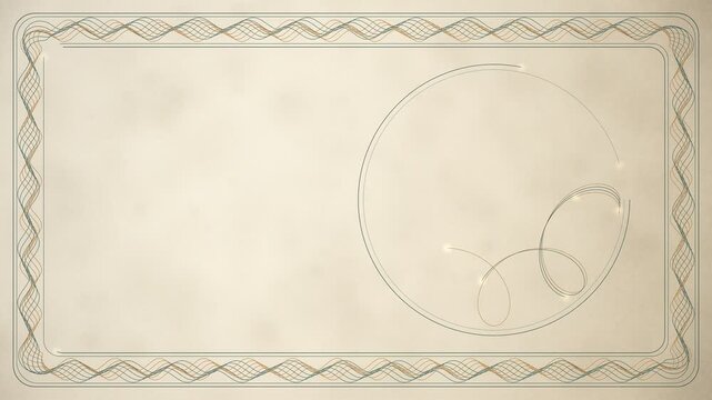 Guilloche Security Pattern Engraving Reveal Animation