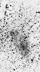 Obraz premium Black Ink Splatter Spray Speckle Texture Background with Heavy Noise Grain and Stained Spray Dots Overlay for Industrial Grunge Poster Mockup Vintage and Punk Aesthetic