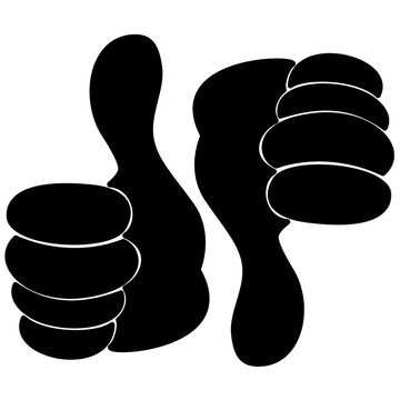 thumb up and down