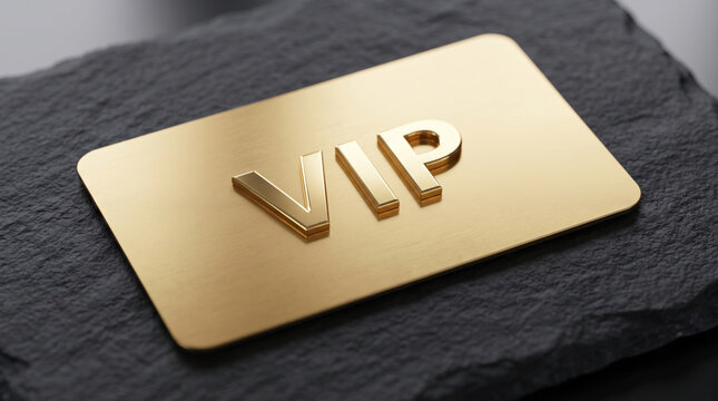 VIP gold card luxury premium exclusive lifestyle membership badge closeup macro metallic. Modern contemporary stylish property. elegant upscale high-end, elite vip rich wealth, private comfort