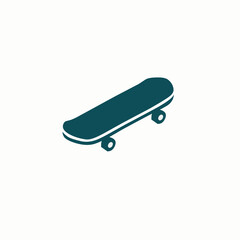 skateboard on white background © Abdi