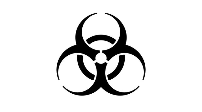 Biohazard symbol icon isolated on transparent background