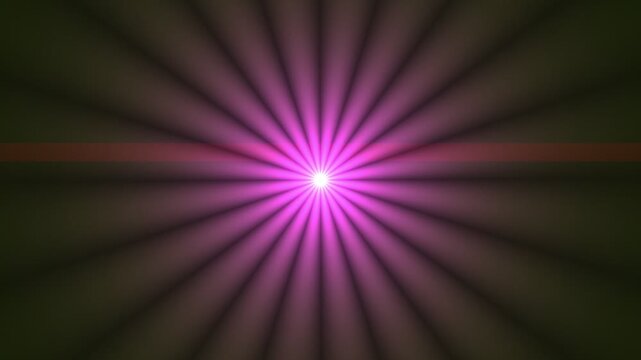 Vibrant purple light burst with radial sun rays animation.