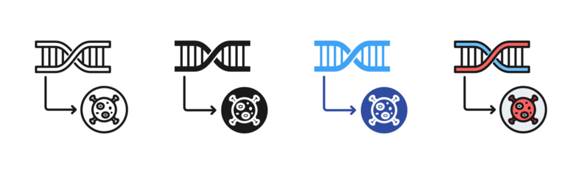 Rna Virus icon set multiple style collection