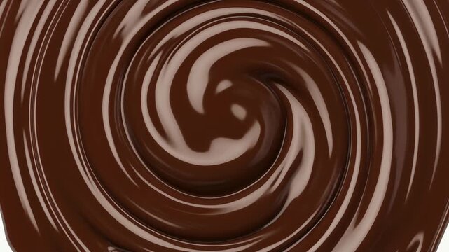 とろけるように滴り落ちる濃厚チョコレートソース