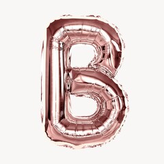 B letter balloon collage element, party alphabet, foil balloon © Rawpixel.com
