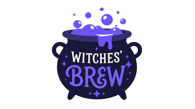 Witches Brew Cauldron Illustration.