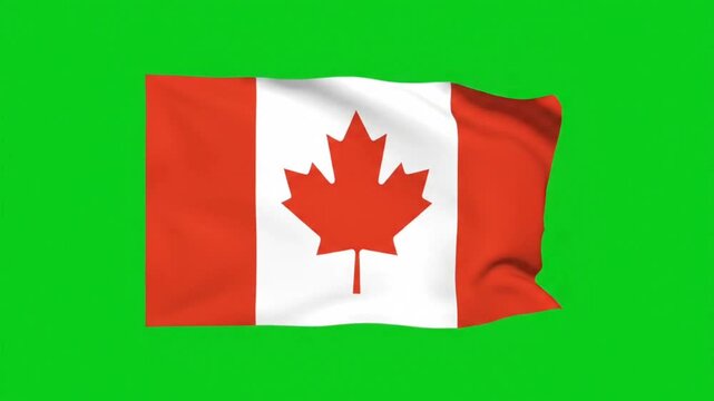 Canada flag waving animation