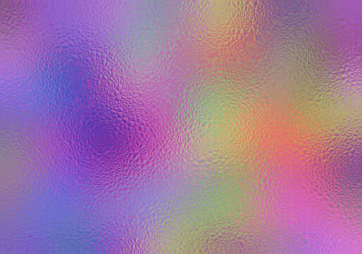 Iridescent Rainbow Foil Background with Crystallized Prism Texture Pattern