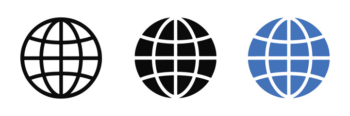 Obraz premium Globe World Internet Icon
