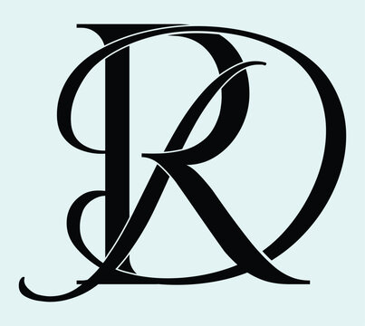 R and D Alphabet Logo Letter Logogram