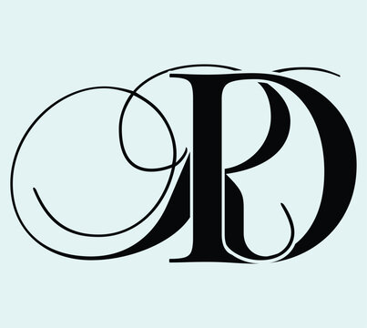 R and D Alphabet Logo Letter Logogram