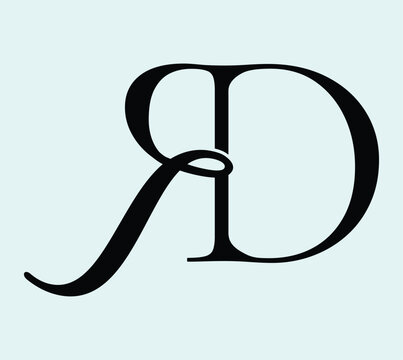 R and D Alphabet Logo Letter Logogram