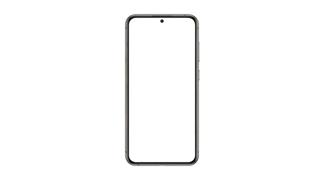 Transparent smartphone mockup frame isolated on alpha background.