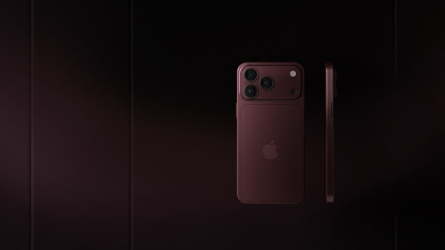 Apple iPhone 18 in dark minimalist setting, conceptual product render